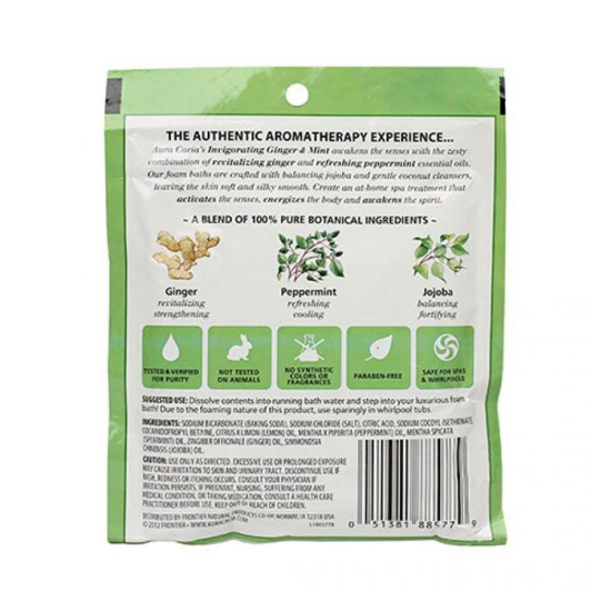 Aura Cacia Invigorating Ginger & Mint Foam Bath 70.9g