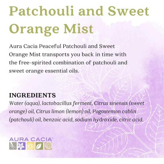 Aura Cacia Peaceful Patchouli / Sweet Orange Mist 118 ml