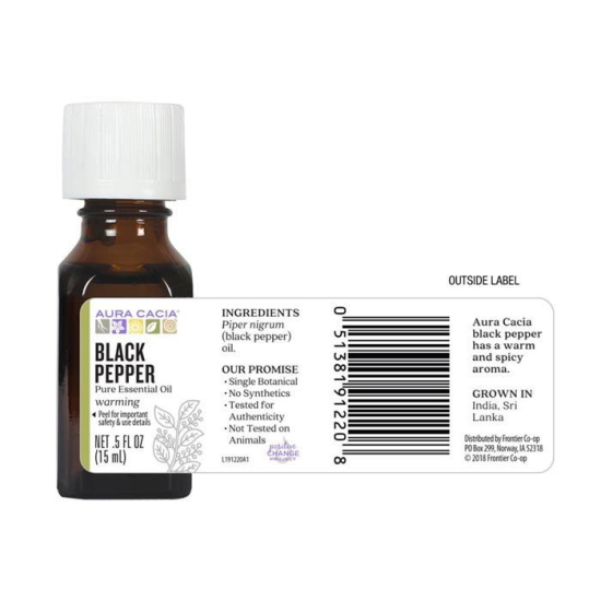 Aura Cacia Black Pepper Essential Oil 15 ml