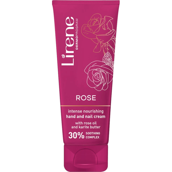 Lirene Rose Intense Nourishing Hand And Nail Cream 75ml