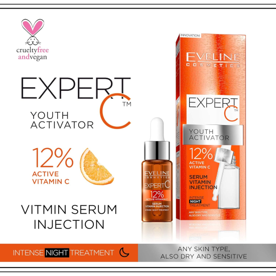 Eveline Expert C Youth Activator Serum Vitamin Injection Night