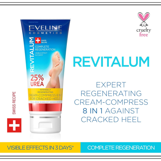 Eveline Revitalum Regenerating Cream Cracked Heels 25% Urea 75ml