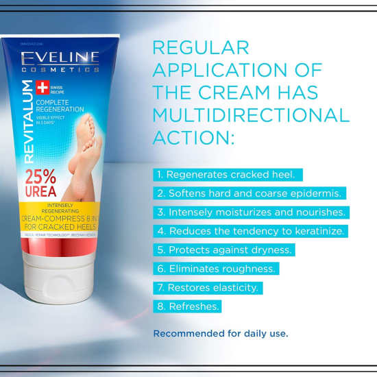 Eveline Revitalum Regenerating Cream Cracked Heels 25% Urea 75ml