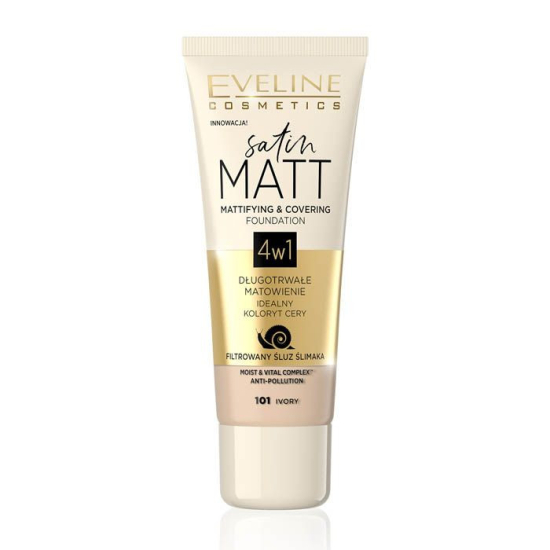 Eveline Satin Matt Mattify Covering Foundation 101 Ivory 30 ml