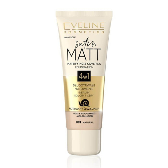 Eveline Satin Matt Mattify Covering Foundation 103 Natural 30 ml