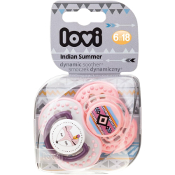 Lovi Dyn Soother Silicone 6-18M (2 Pcs) Indian Summer Lovi Dyn Soother Silicone 6-18M (2 Pcs) Indian Summer