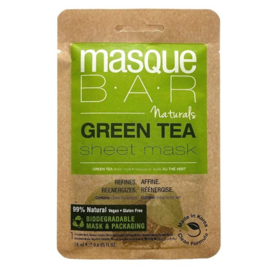 Masque Bar Naturals Green Tea Sheet Mask 18 ml