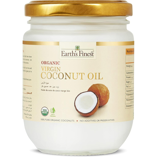 Earths Finest Organic Extra Virgin Raw Coconut Oil 200ml