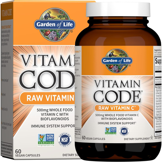 Garden of Life Vitamin Code Raw Vitamin C 60 Capsules