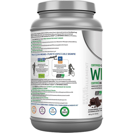 Garden of Life SPORT Certified Grass Fed Whey Protein Chocolate 672g
