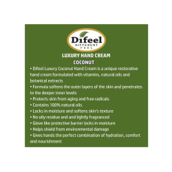 Difeel Hand Cream Coconut 40g  Difeel Hand Cream Coconut 40g