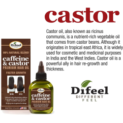 Difeel Caffeine & Castor Premium Hair Oil 75ml Difeel Caffeine & Castor Premium Hair Oil 75ml