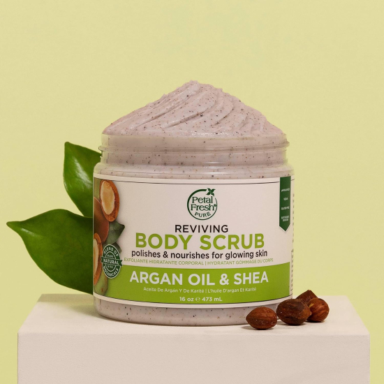 Petal Fresh Pure Argan Oil & Shea Body Scrub 16 Oz