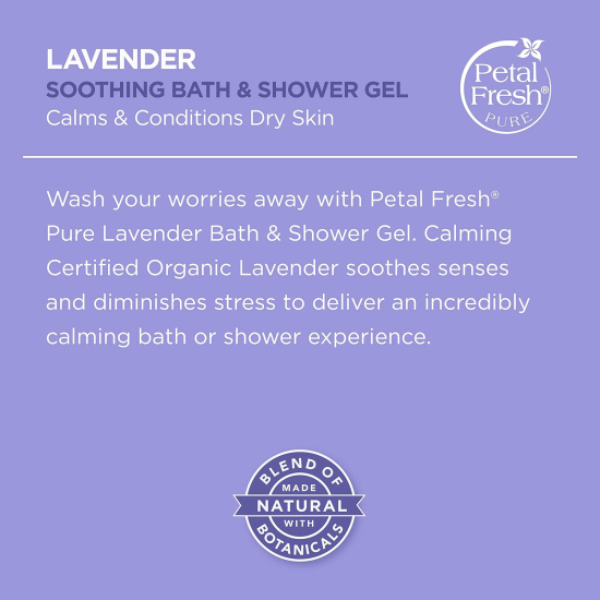Petal Fresh Pure Lavender Bath And Shower Gel 16 Oz
