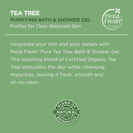 Petal Fresh Pure Tea Tree Bath And Shower Gel 16 Oz