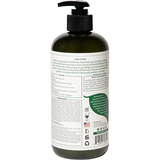 Petal Fresh Pure Rosemary And Mint Bath And Shower Gel 16 Oz