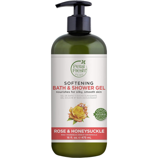 Petal Fresh Pure Rose And Honeysuckle Bath and Shower Gel 16 Oz