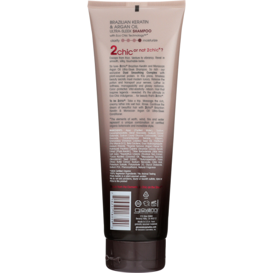 Giovanni 2chic Keratin And Argan Oil Ultra-Sleek Conditioner 8.5 Fl Oz