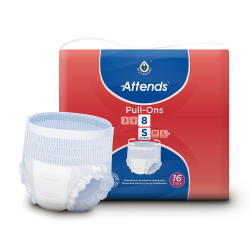 Attends Pull On 8 Small 16's Incontinence Adult Diapers Attends Pull On 8 Small 16's Incontinence Adult Diapers