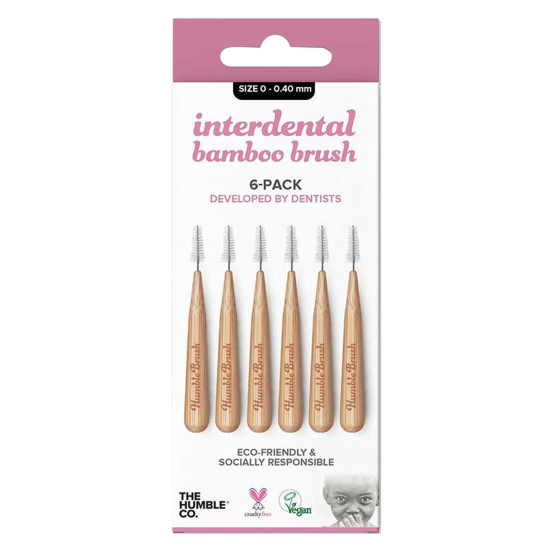 The Humble Co. Bamboo Interdental Brush Size 0 Pink 6pcs