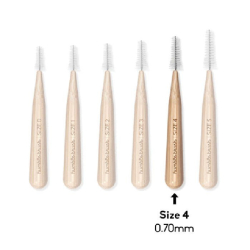 The Humble Co. Bamboo Interdental Brush Size 4 Yellow 6pcs The Humble Co. Bamboo Interdental Brush Size 4 Yellow 6pcs
