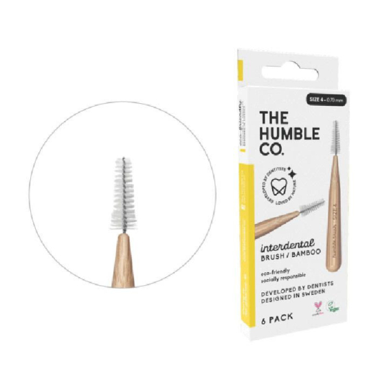 The Humble Co. Bamboo Interdental Brush Size 4 Yellow 6pcs