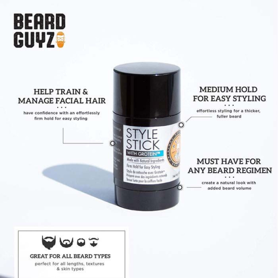 Beard Guyz Style Stick With Grotein 1 Oz