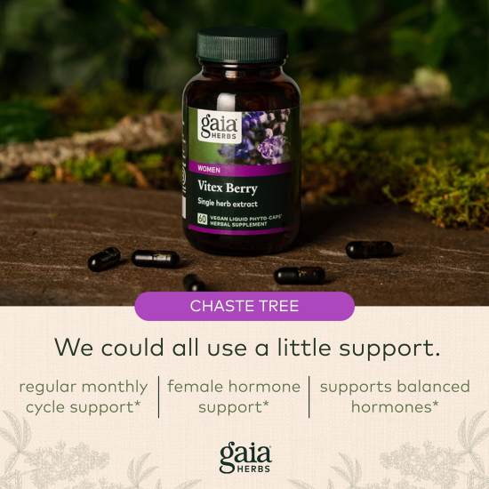 Gaia Herbs Vitex Berry Women's Health Support 60 Capsules