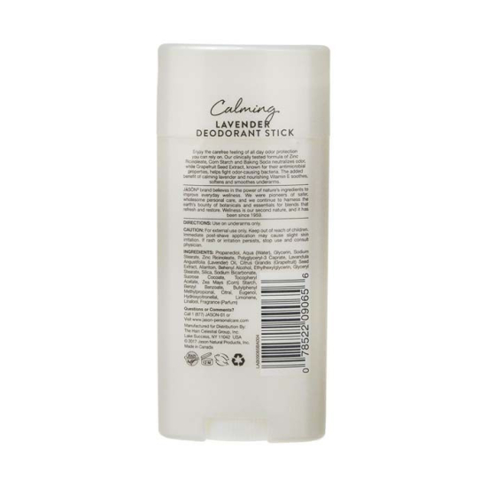 Jason Calming Lavender Deodorant Stick 2.5 Oz