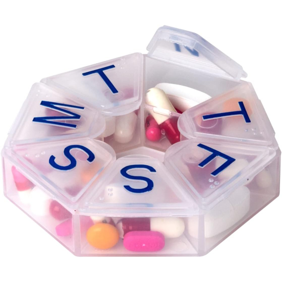 Acu Life Round Weekly Pill Box