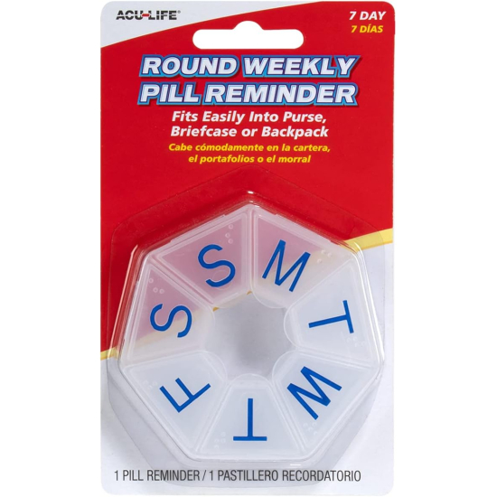 Acu Life Round Weekly Pill Box