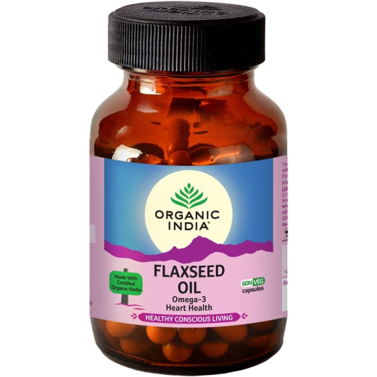 Organic India Flaxseed Oil 60 Capsules