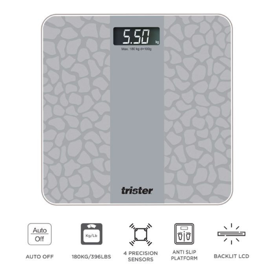 Trister Digital Personal Weighing Scale 180Kg -TS-410PS-S