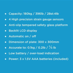 Trister Digital Personal Weighing Scale 180Kg -TS-410PS-S Trister Digital Personal Weighing Scale 180Kg -TS-410PS-S