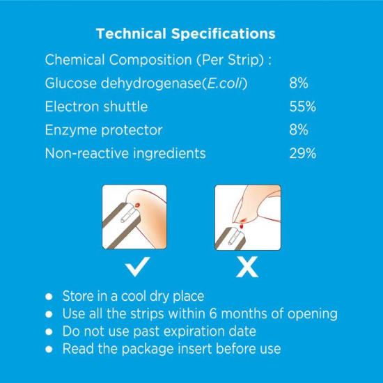 Trister 2 In 1 Blood Glucose Test Strips 50pcs