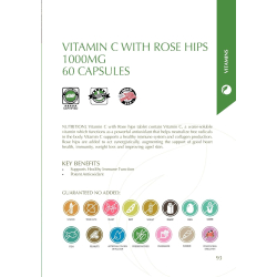 Nutritionl Vitamin C With Rose Hips 1000 mg 60 Capsules Nutritionl Vitamin C With Rose Hips 1000 mg 60 Capsules