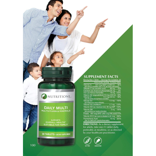 Nutritionl Daily Multivitamin 30 Tablets