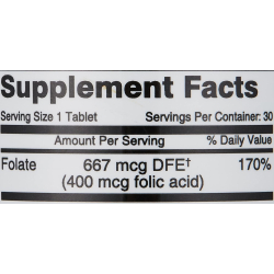 Nutritionl Folic Acid 400 Mcg 30 Tablets