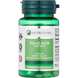 Nutritionl Folic Acid 400 Mcg 30 Tablets