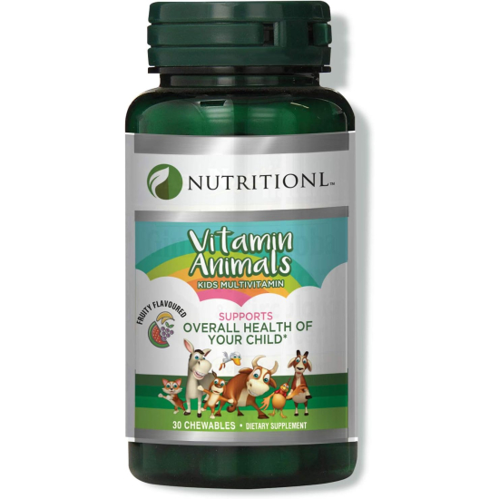 Nutritionl Kids' Chewable Animal Multivitamins 30 Tablets