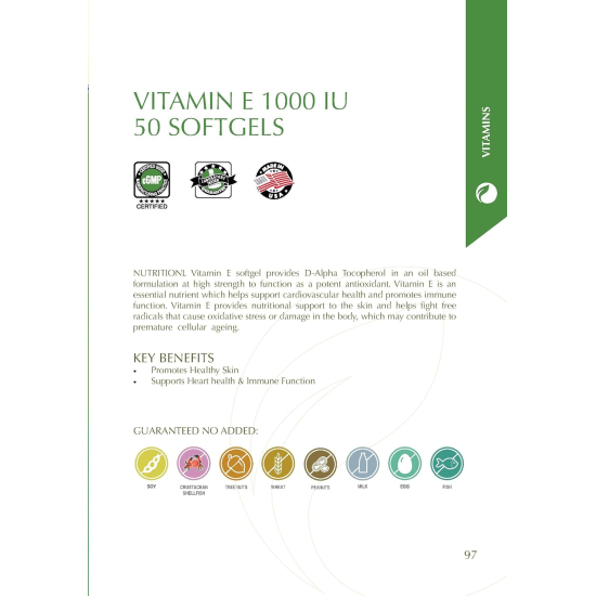Nutritionl Vitamin E 1000 Iu 50 Softgels