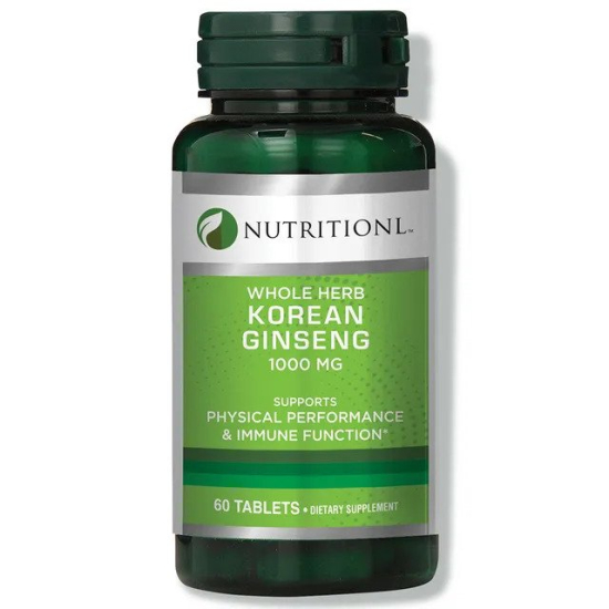 Nutritionl Korean Ginseng 1000mg Tabs 60'S