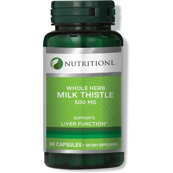 Nutritionl Whole Herb Milk Thistle 500 Mg 60 Capsules