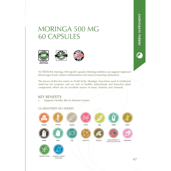 Nutritionl Moringa 500 mg 60 Capsules