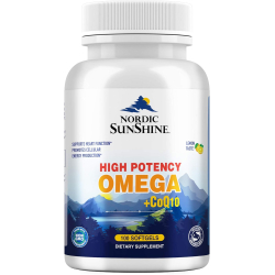 Nordic Sunshine High Potency Omega 1280mg Plus COQ10 100mg, 100 Softgels Nordic Sunshine High Potency Omega 1280mg Plus COQ10 100mg, 100 Softgels