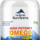 Nordic Sunshine High Potency Omega 1280mg Plus COQ10 100mg, 100 Softgels