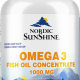 Nordic Sunshine Omega 3 Fish Oil Concentrate 1000mg, 100 Softgels