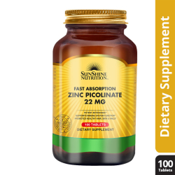 Sunshine Nutrition Zinc Picolinate 22 mg 100 Tablets Sunshine Nutrition Zinc Picolinate 22 mg 100 Tablets