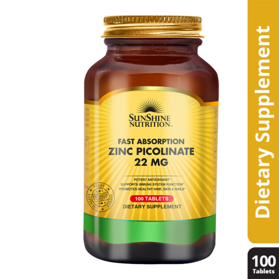 Sunshine Nutrition Zinc Picolinate 22 mg 100 Tablets