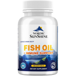 Nordic Sunshine Fish Oil 1300mg Plus Immune Support 100 Softgels